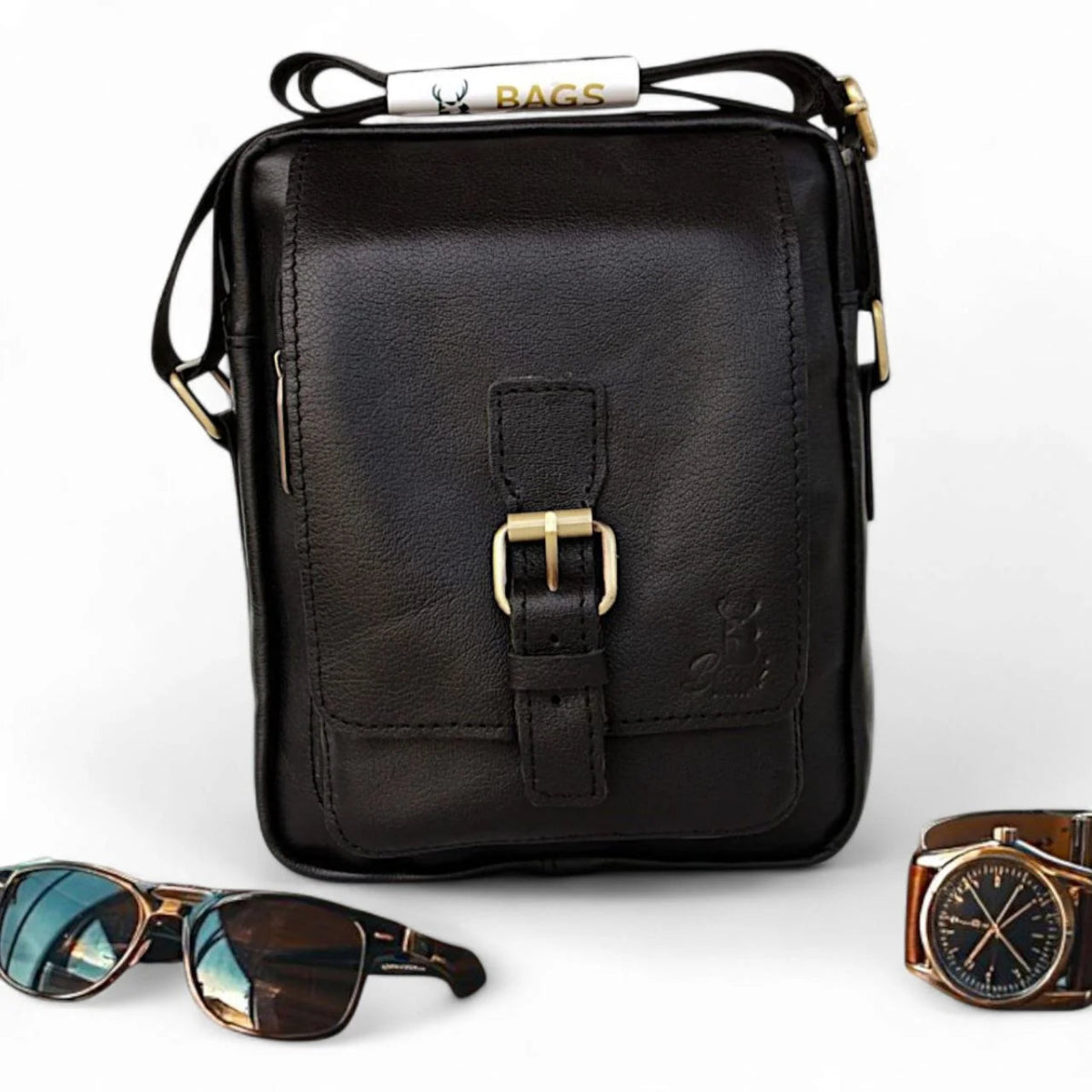 Bag Cross From Leather Natural For Men