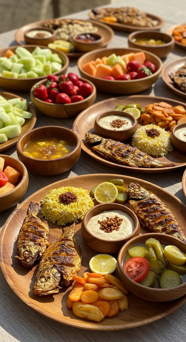 Set Dinner For 4 People From Wood Spider Natural