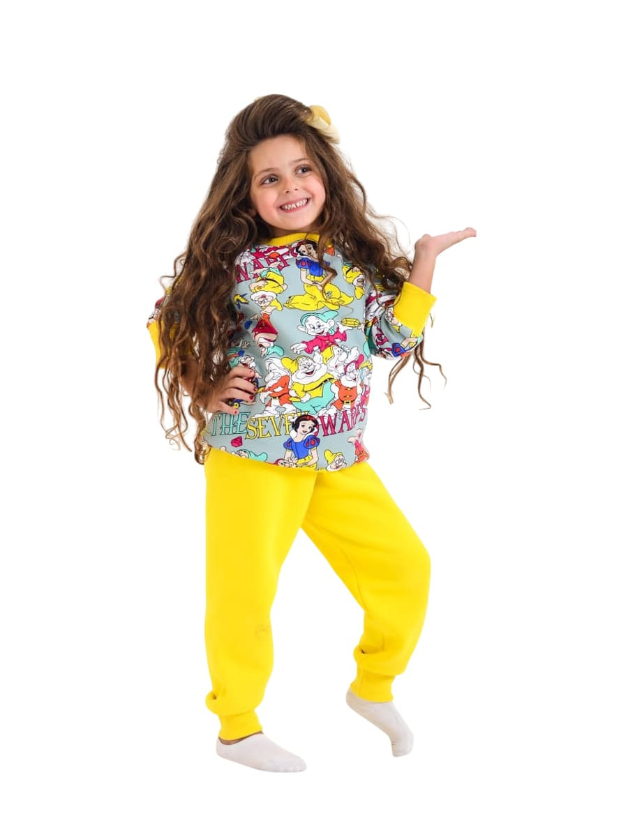 Pajamas Girls' Sleeveless Yellow – Cotton 100