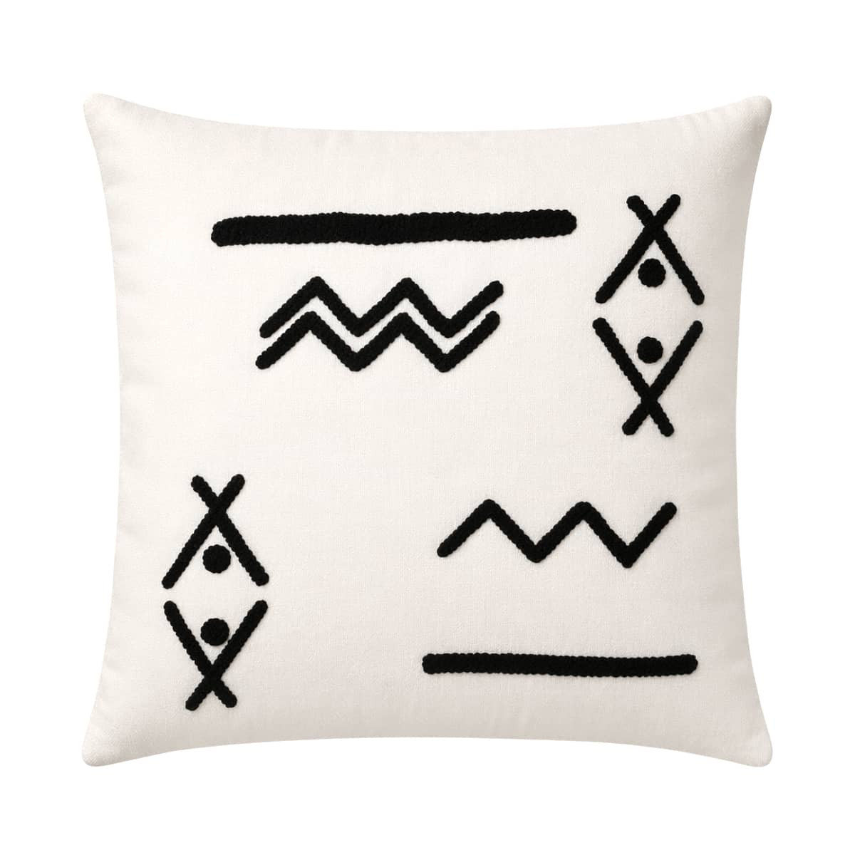 Cushion Linen Donna White With Shapes Hand Made Size Colors