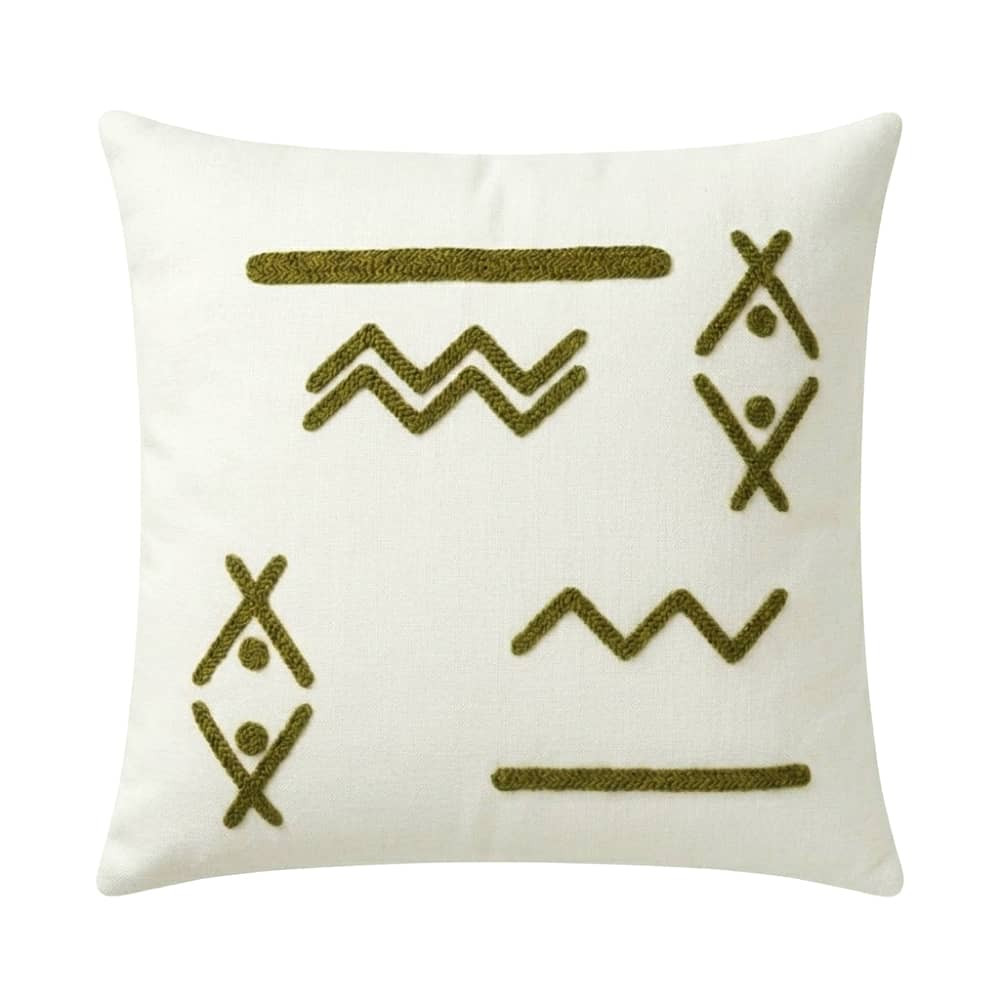 Cushion Linen Donna White With Shapes Hand Made Size Colors