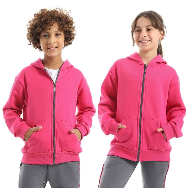 Children's zip-up sweatshirt and pants set