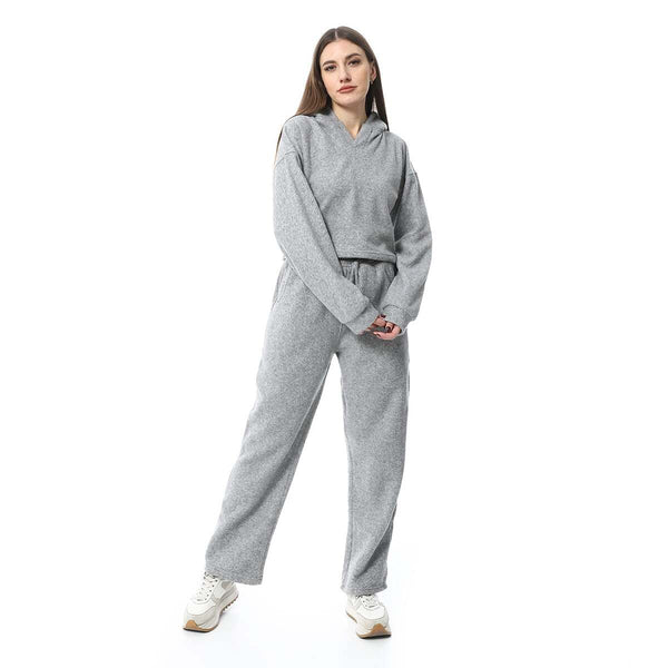 Women's grey Milton hoodie and pants set