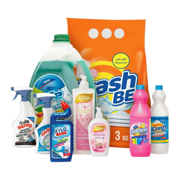 الحزمة المنزلية الشاملة لنظافة الغسيل والمطبخ والحمام