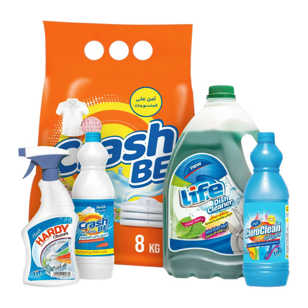 مجموعة منظفات الغسيل والحمام الشاملة