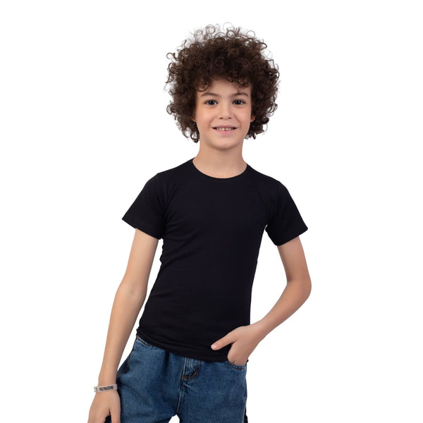 Boys' cotton Lycra half-sleeve undershirt
