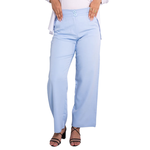 بنطلون كلاسيك حريمي عالي الوسط بأرجل واسعة