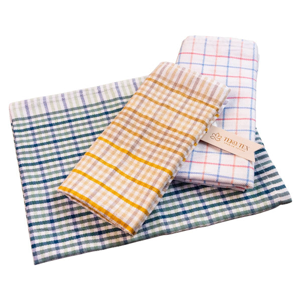 100% cotton 3-piece kitchen towel set, practical and stylish for everyday use