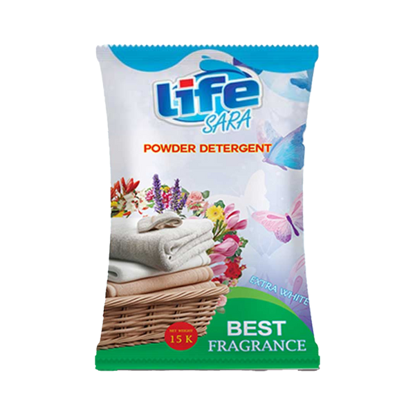لايف سارة مسحوق غسيل 15ك للغسالات اليدوية والعلوية