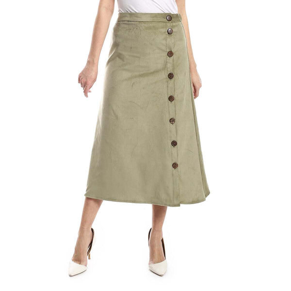 Women's ribbed skirt with a stylish elastic waist