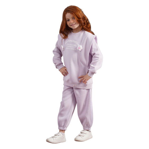 طقم بناتي شتوي أنيق ميني هاللو