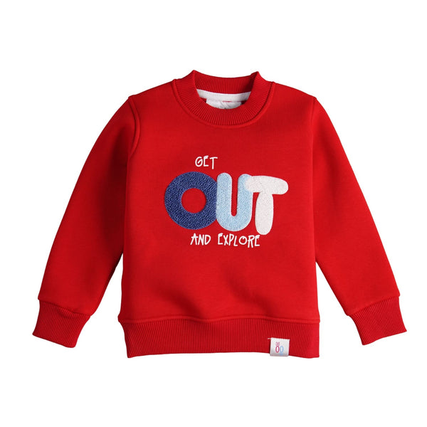 Boys' winter sweatshirt with warm material and modern design