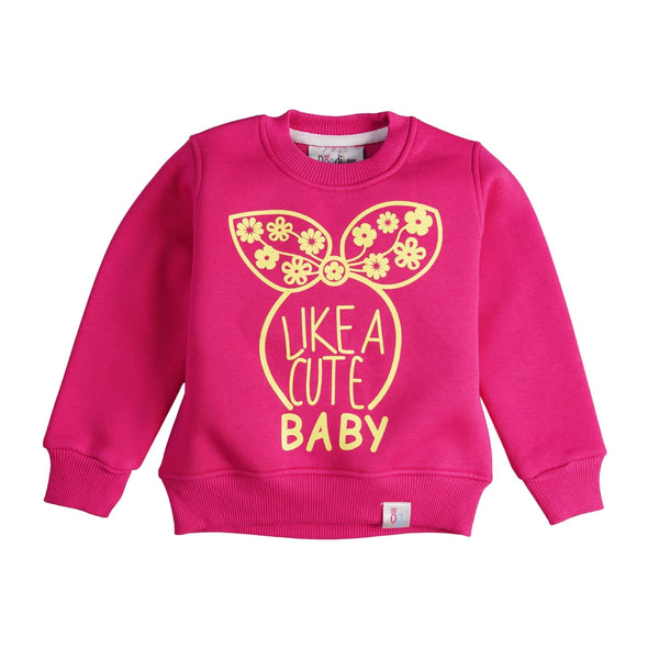 Cute baby girl winter sweatshirt