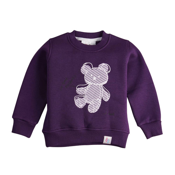 Girls' winter sweatshirt, oversized, stylish and distinctive design