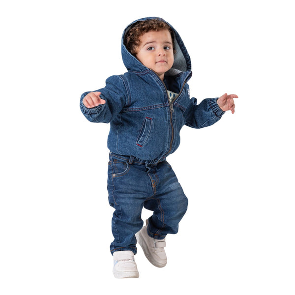 بنطلون جينز مبطن للأطفال مريح وعملي