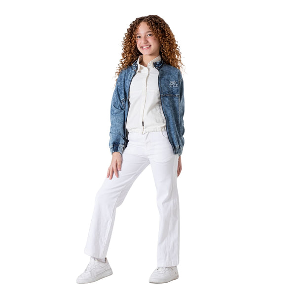 جاكيت جينز بناتي أنيق