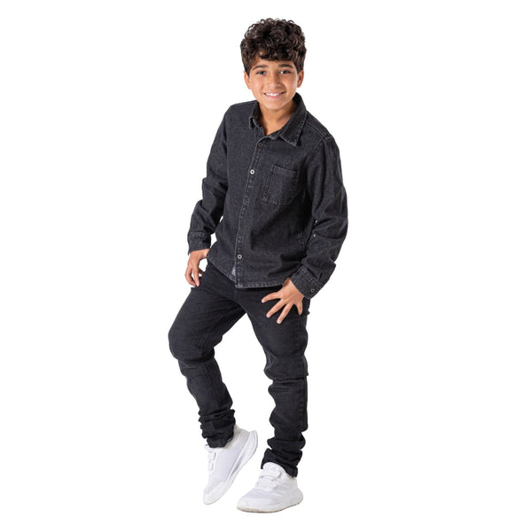 قميص جينز تقيل ولادي