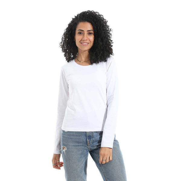 Women's Lycra blouse with long sleeves and a wide neck
