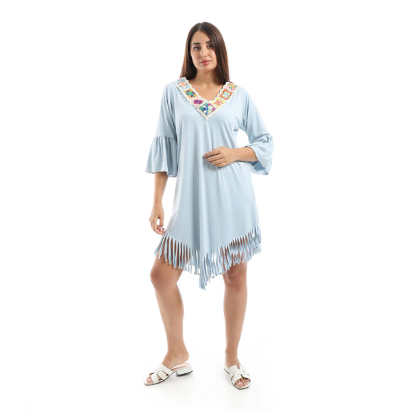 Women's long blouse in comfortable cotton fabric and distinctive colors