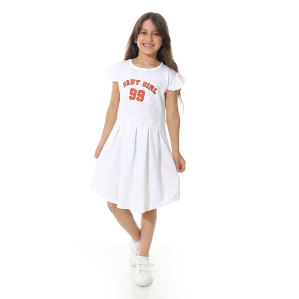 فستان بناتي مطبوع من الأمام بيبي جيرل - SemCem