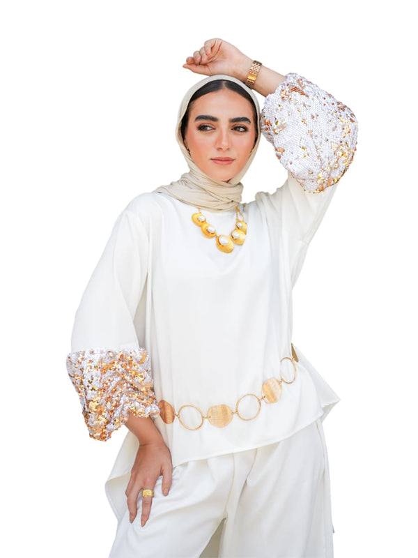 طقم حريمي أنيق وفاخر للمناسبات - SemCem