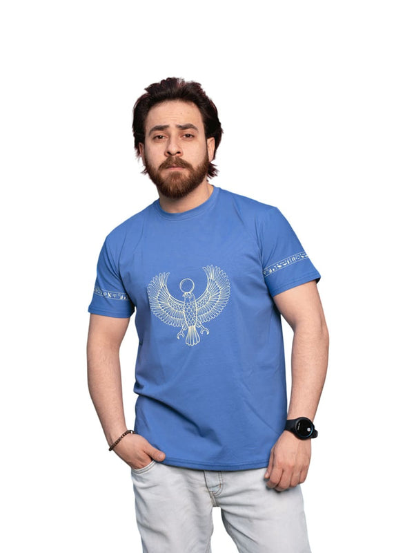 تيشيرت هيروغليفي رسمة حورس رجالي - SemCem