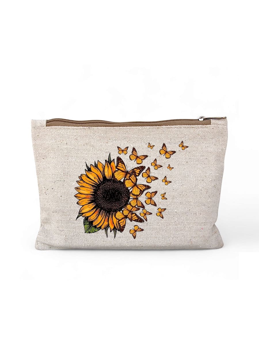 Bag Crossbody Brown In White With Bag Makeup