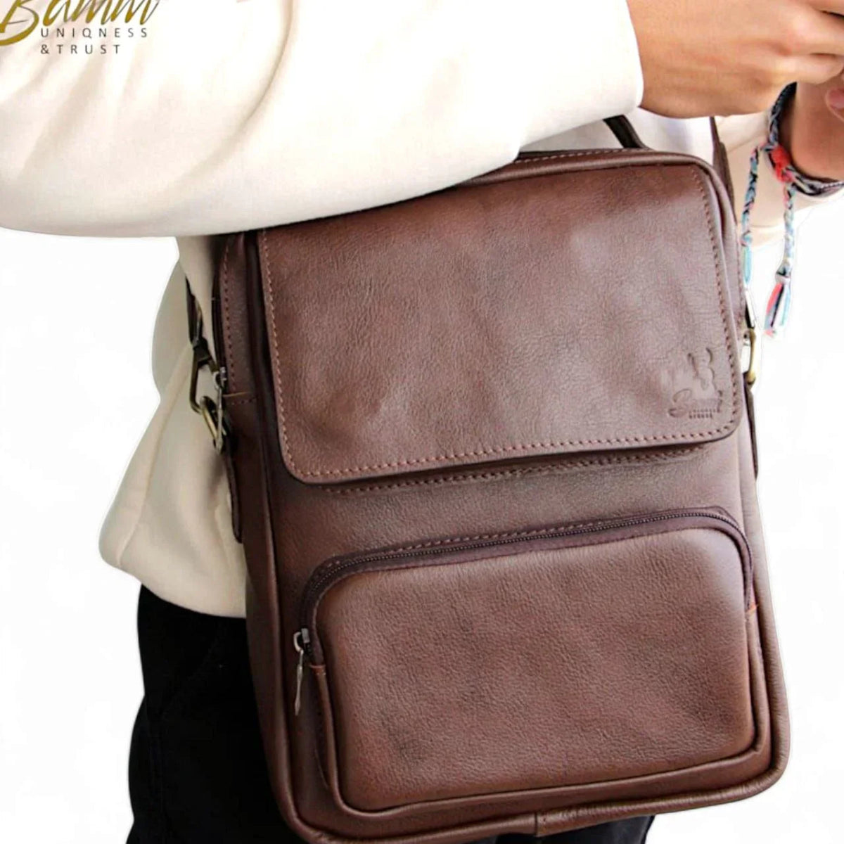 Genuine leather crossbody bag