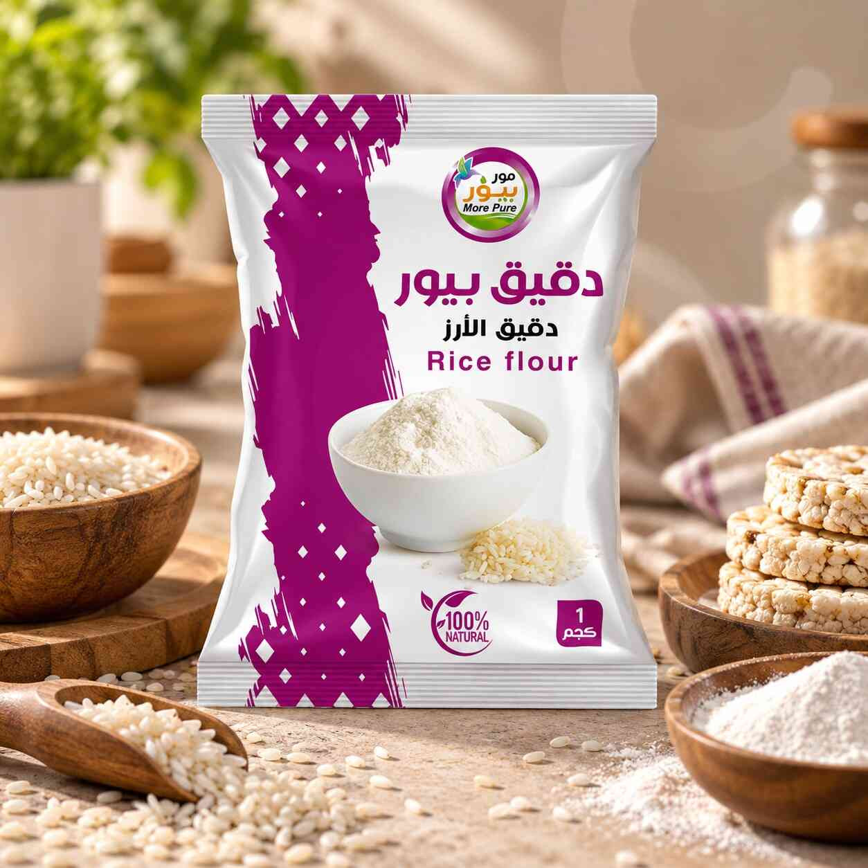 دقيق أرز مور بيور كيس 1 كجم