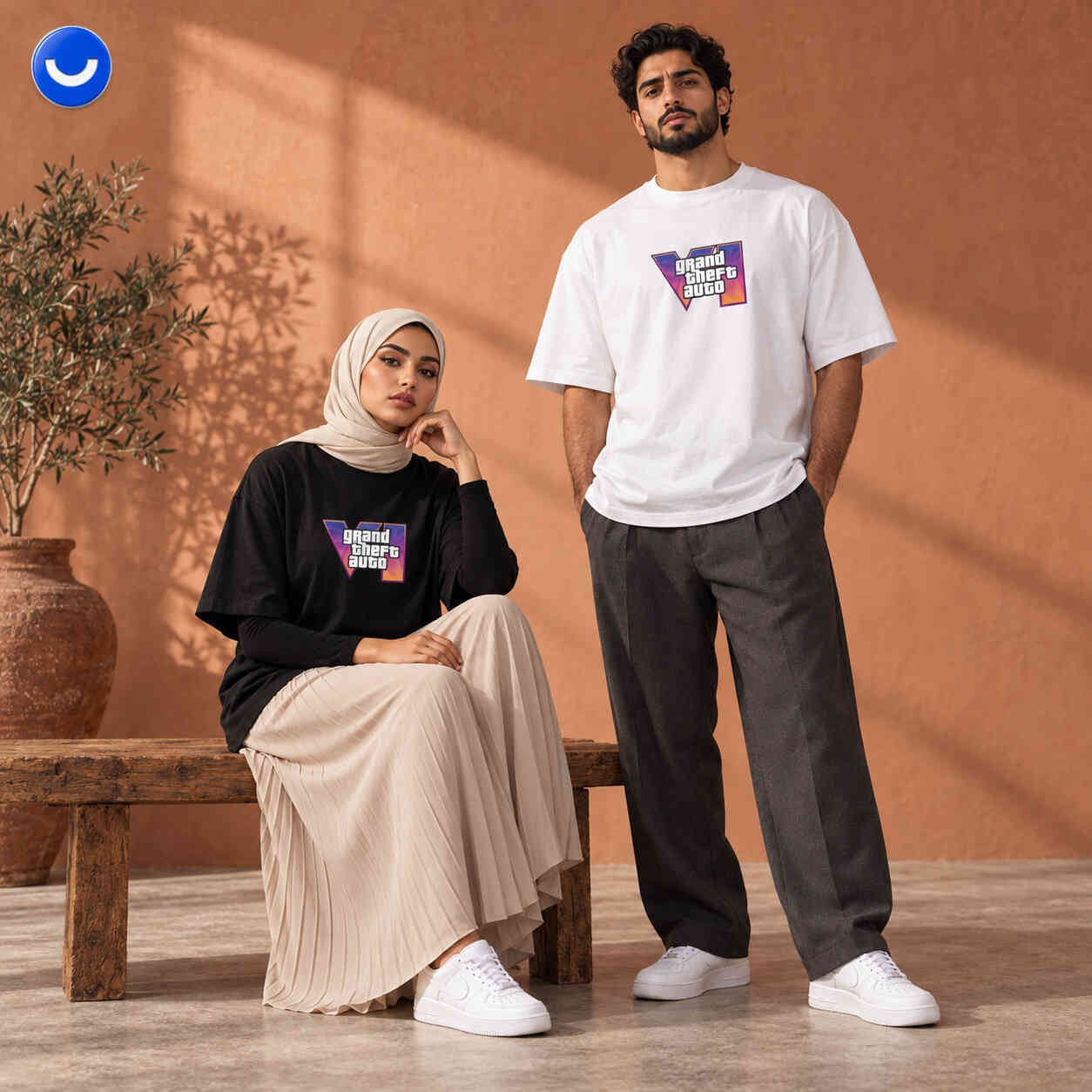 تيشيرت أنمي اوفر سايز جي تي اى للجنسين