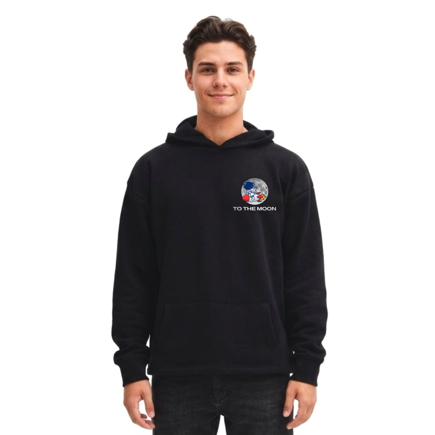 Sweatshirt Shirt To The Moon From Cotton Egyptian Printed Modern