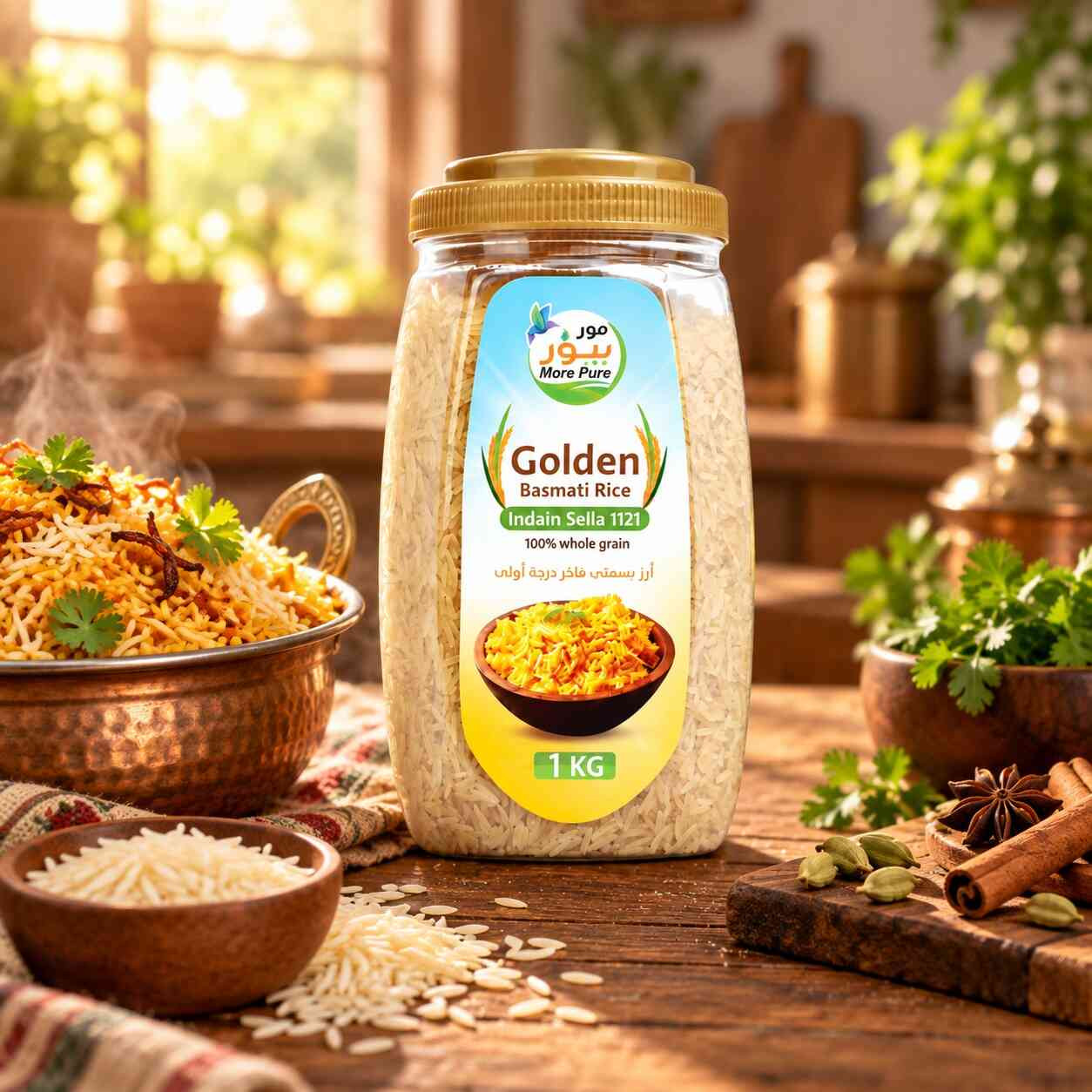 أرز بسمتي برطمان 1 كجم