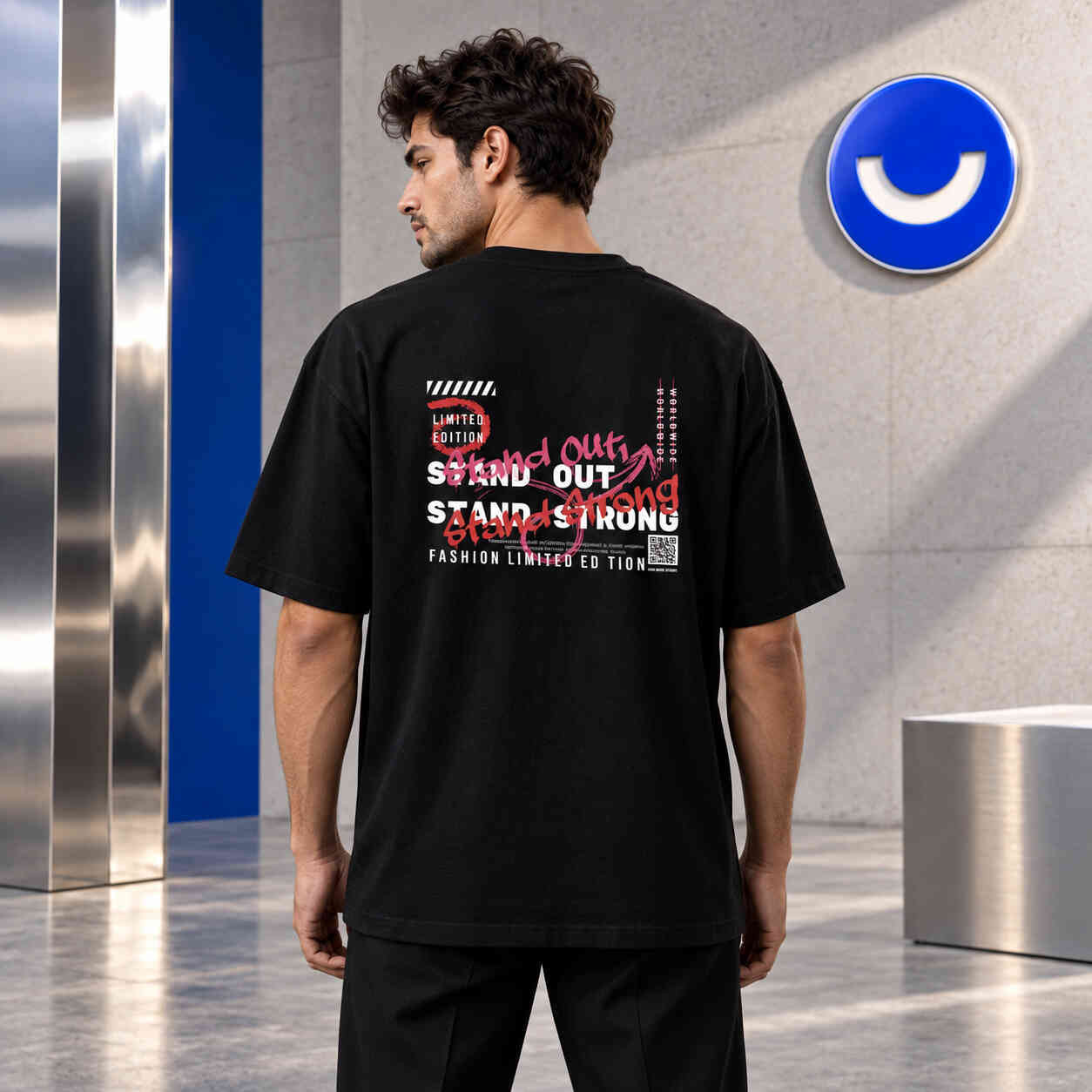 تيشيرت اوفر سايز طباعة للجنسين