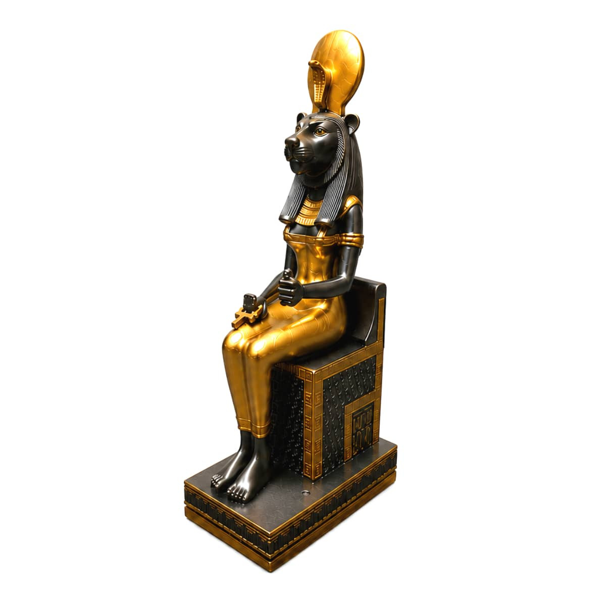 Seated statue of Queen Sekhmet – luxurious Pharaonic decor
