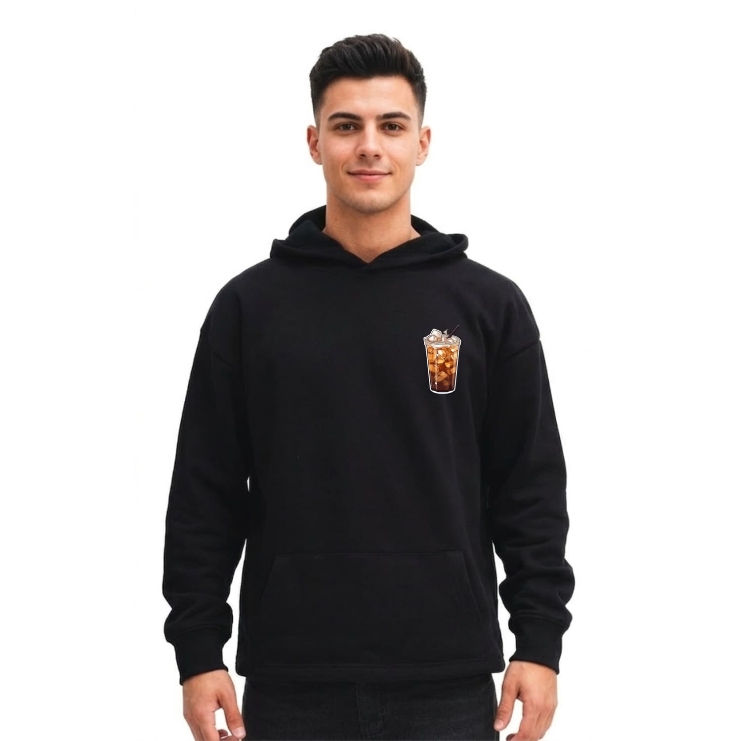 Sweatshirt Shirt Ice Coffee From Cotton Egyptian Printed Modern