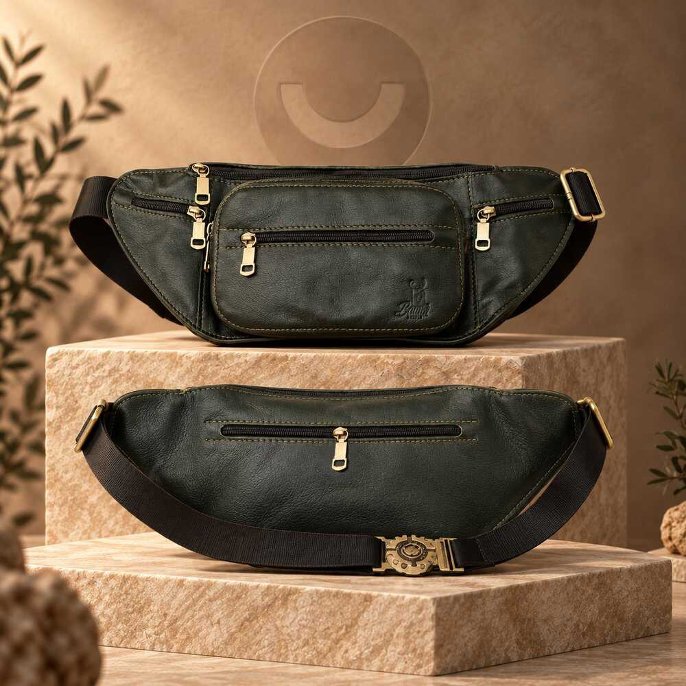 Genuine leather crossbody and waist bag 30 x 18cm from Bamm