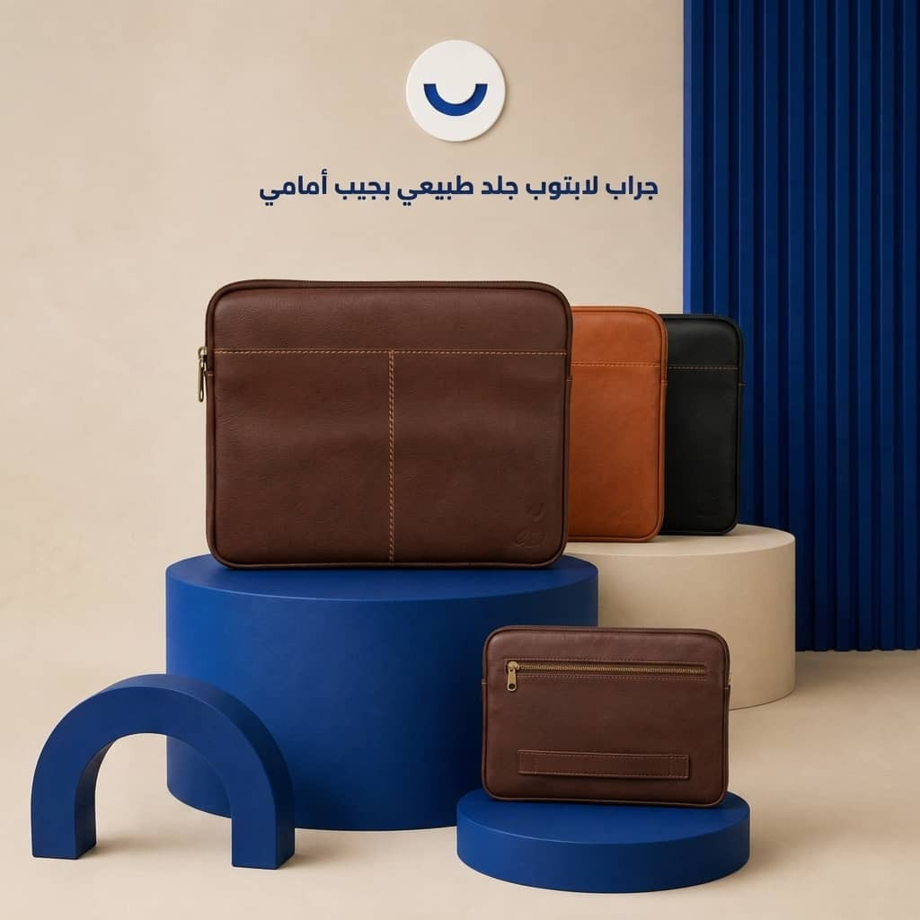 جراب جلدي أصلي للكمبيوتر المحمول والآيباد