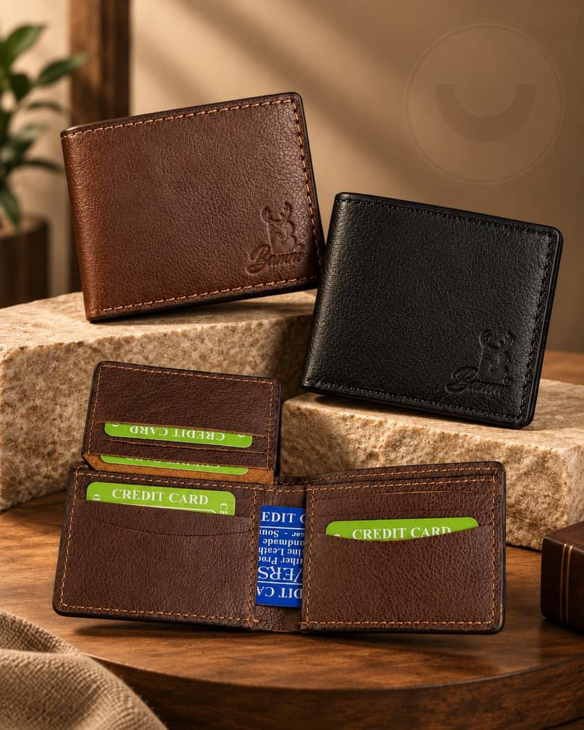 Men's genuine leather wallet 8x21 cm by Bamm
