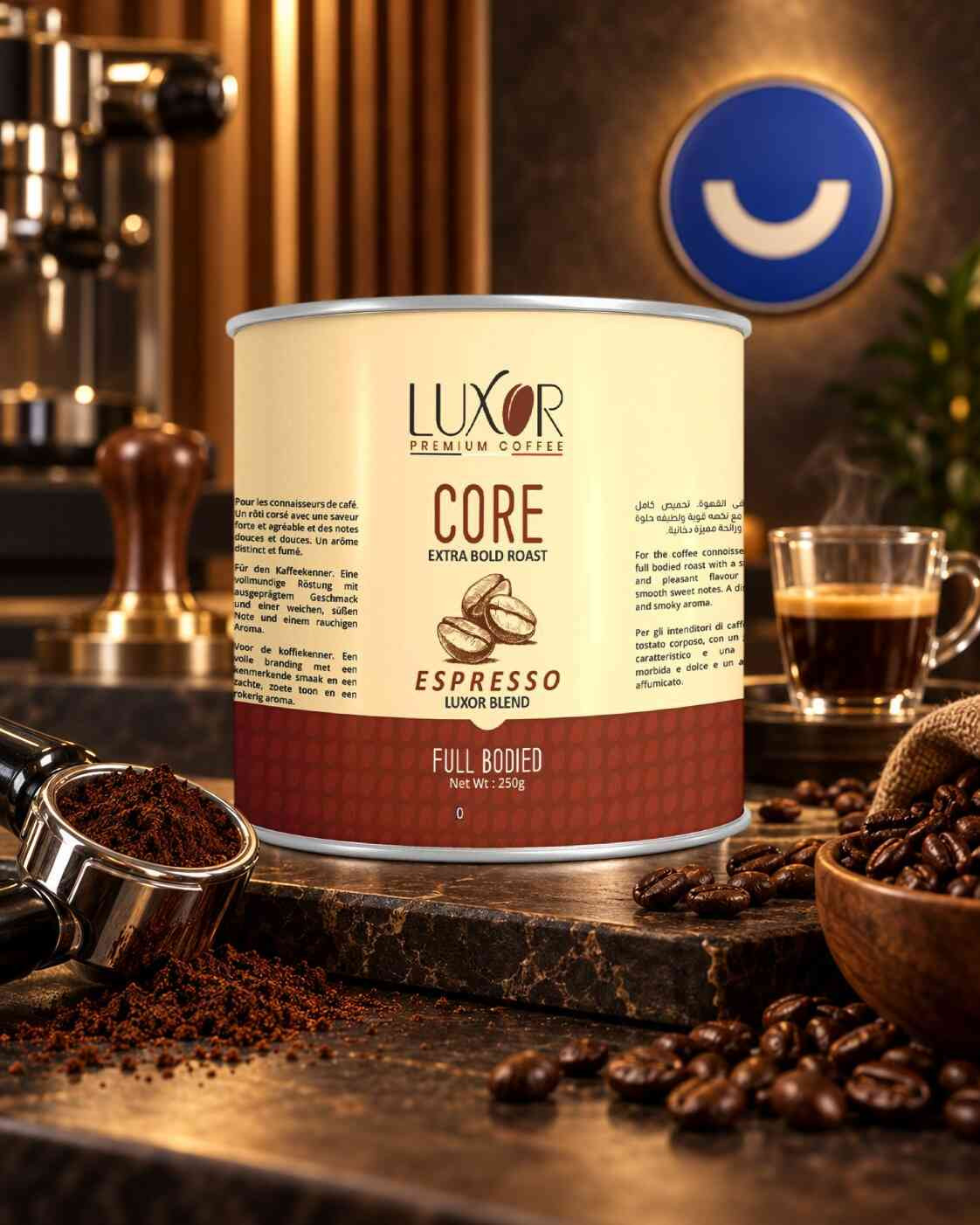 قهوه اسبريسو كور 100 % ارابيكا مطحونه عبوه 250 جم