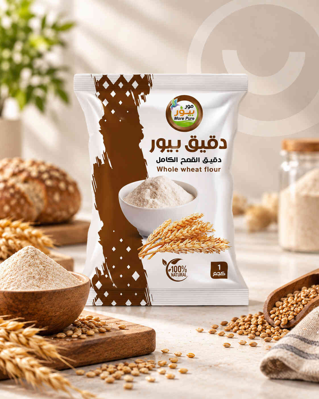 دقيق القمح الكامل كيس 1 كجم