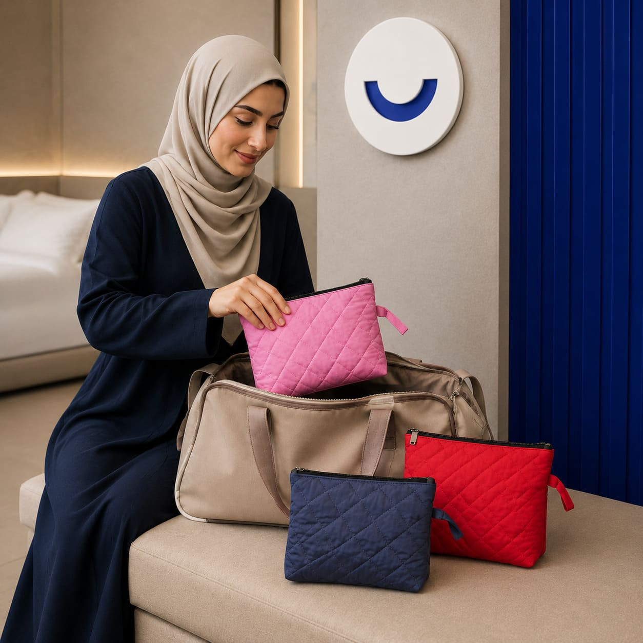 حقيبة مكياج مقاومة للماء صغيرة وعملية