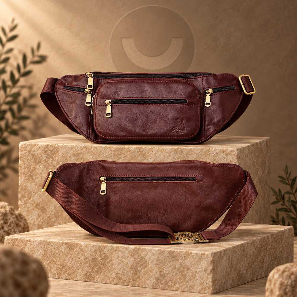 Genuine leather crossbody and waist bag 30 x 18cm from Bamm