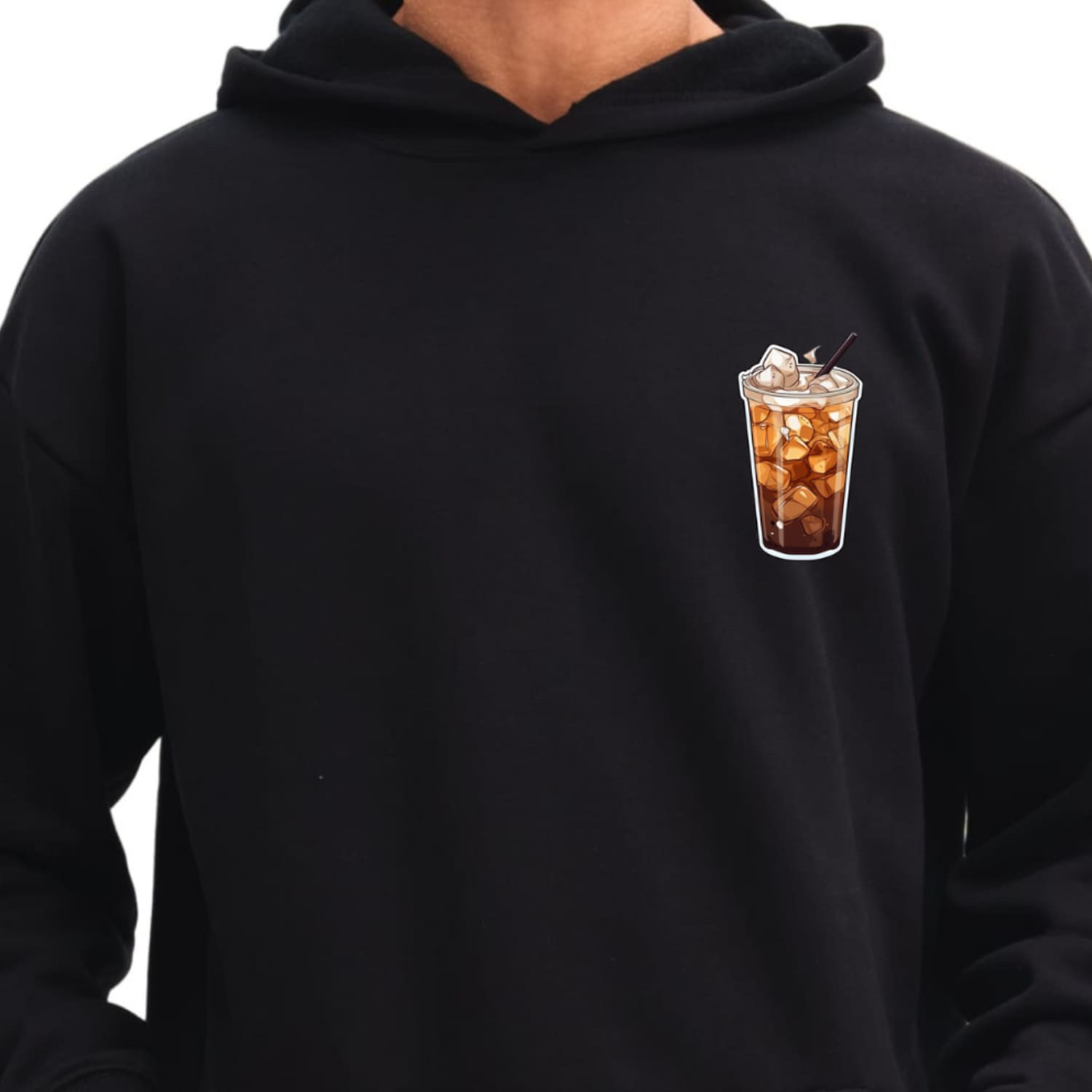 Sweatshirt Shirt Ice Coffee From Cotton Egyptian Printed Modern