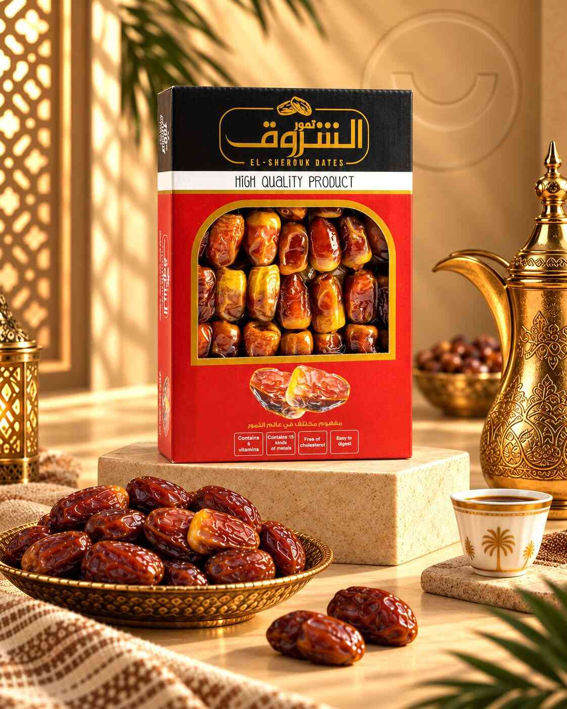 تمر الوادي مصري نصف جاف بالنوى عبوة 700 جرام