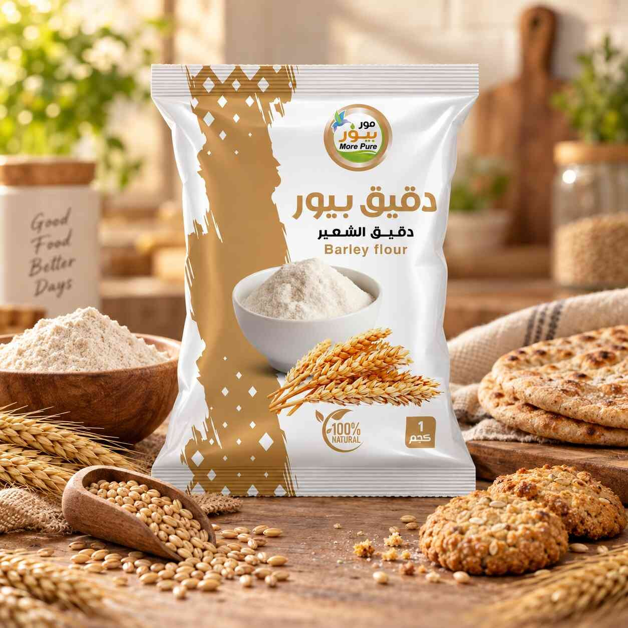 دقيق شعير مور بيور كيس 1 كجم