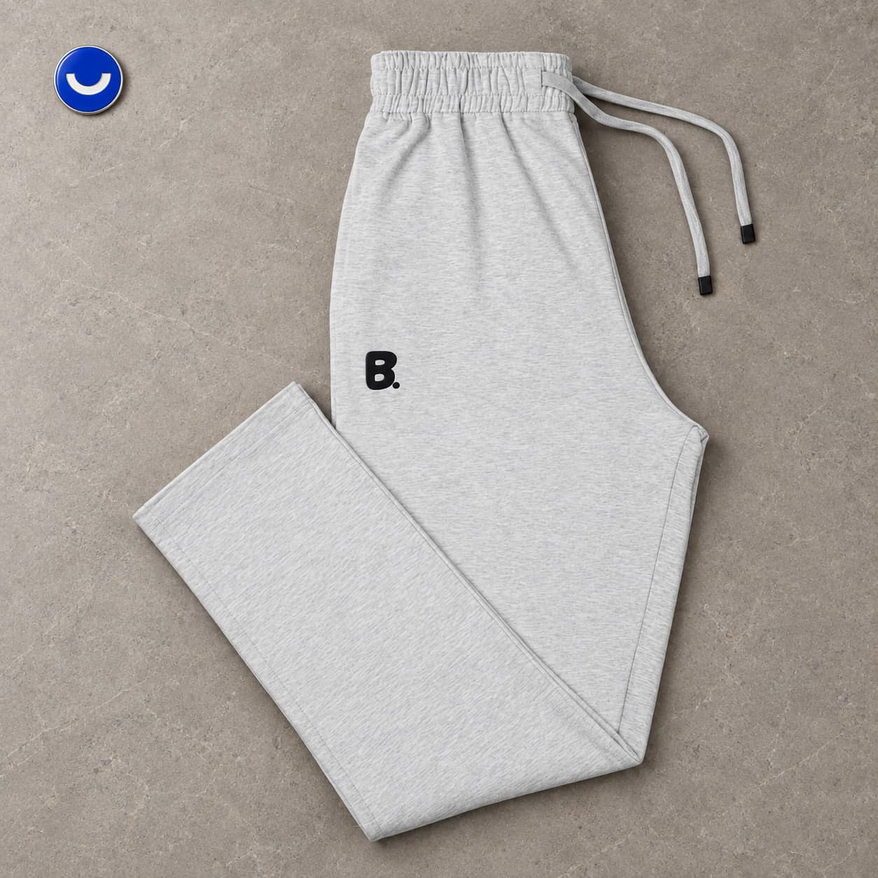 REGULAR FIT JOGGER WAIST PANTS - Ice Gray