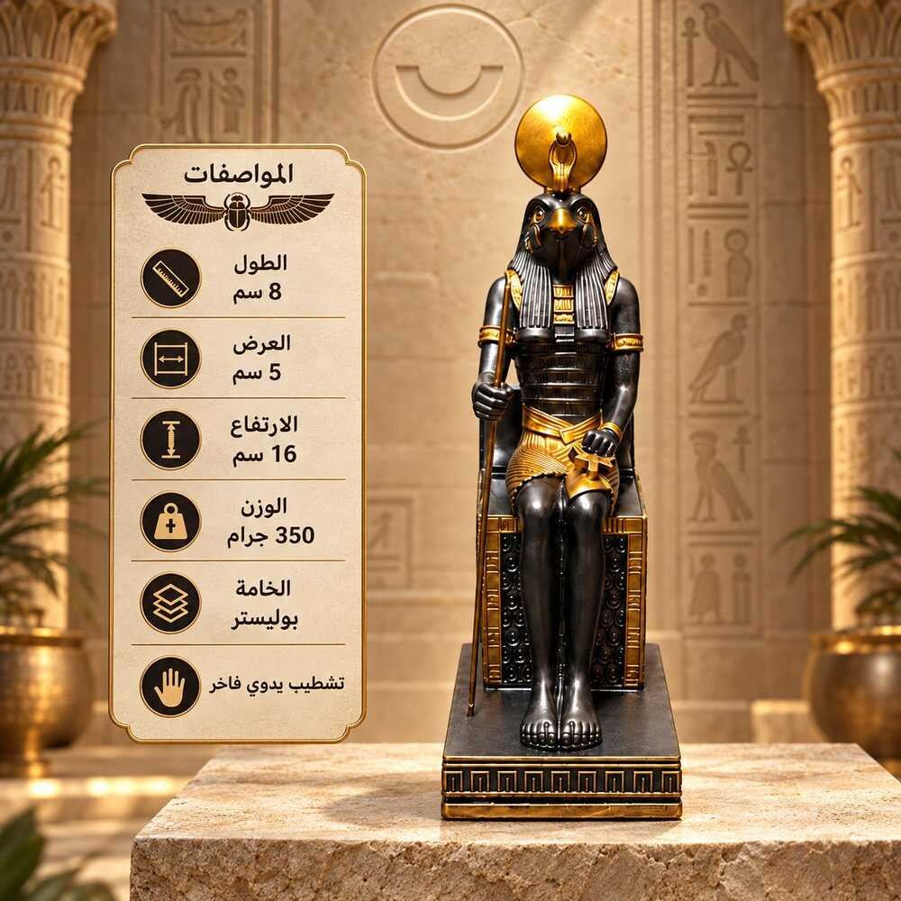 تمثال الملك حورس جالس – ديكور فرعوني فاخر