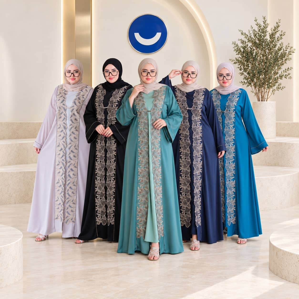 عباية نسائية أنيقة مطرزة بتصميم عصري