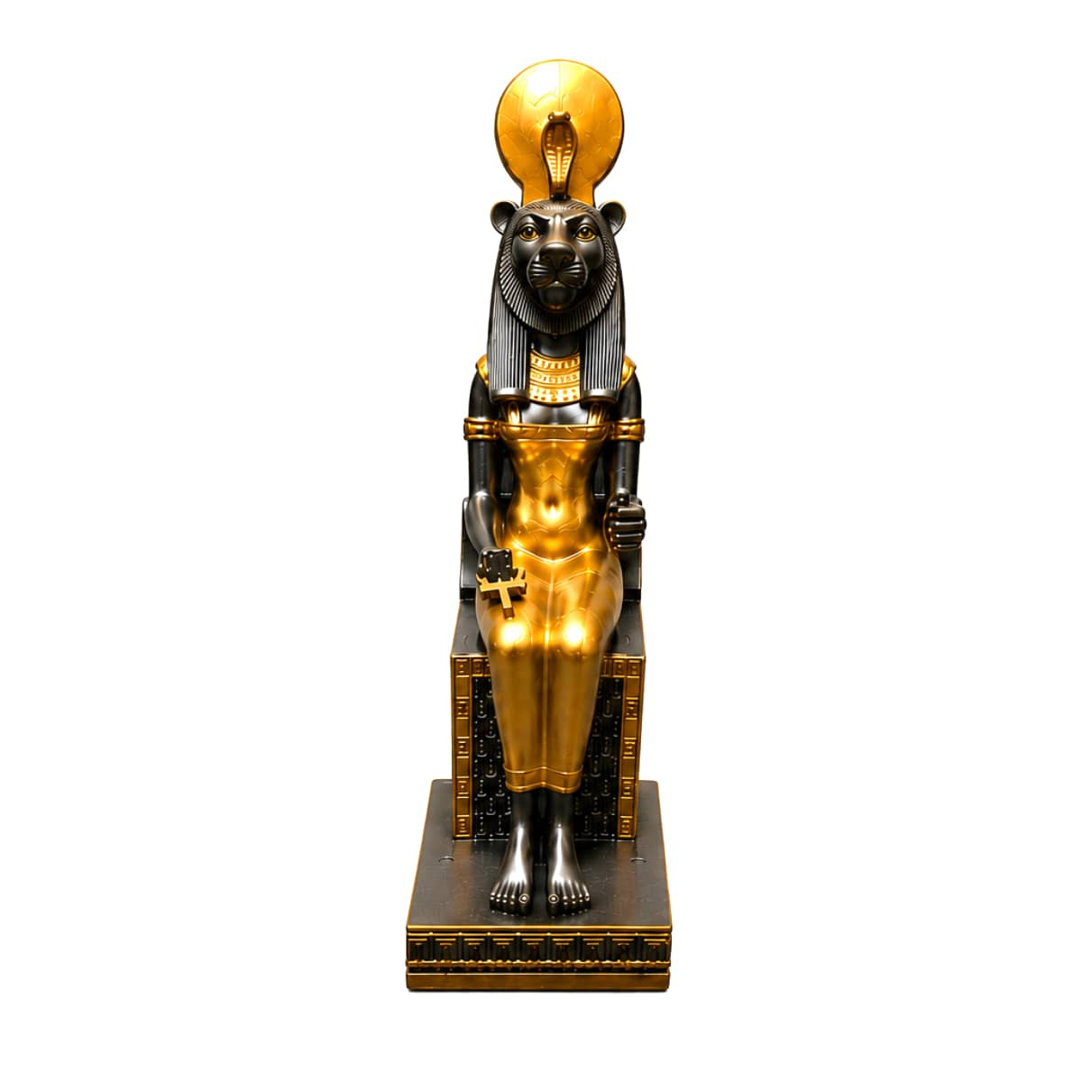 Seated statue of Queen Sekhmet – luxurious Pharaonic decor