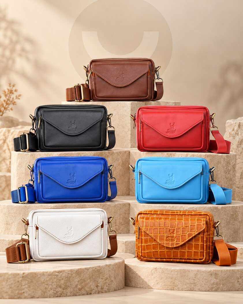 Genuine leather crossbody bag 20 x 16 cm from Bamm